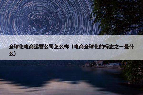 全球化电商运营公司怎么样（电商全球化的标志之一是什么）