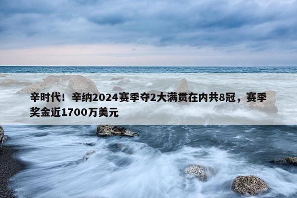 辛时代！辛纳2024赛季夺2大满贯在内共8冠，赛季奖金近1700万美元