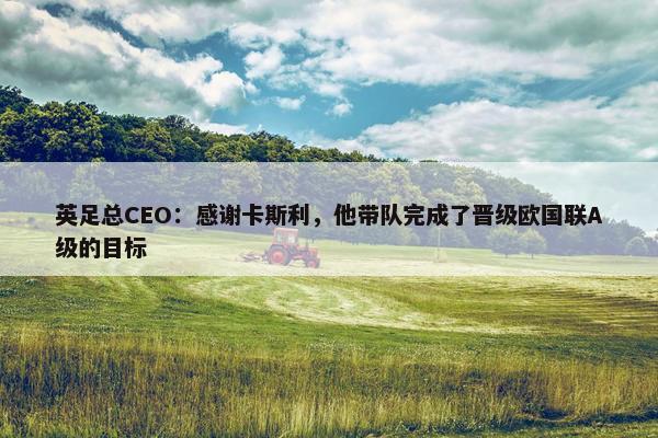 英足总CEO：感谢卡斯利，他带队完成了晋级欧国联A级的目标