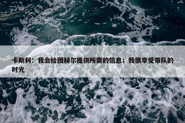 卡斯利：我会给图赫尔提供所需的信息；我很享受带队的时光