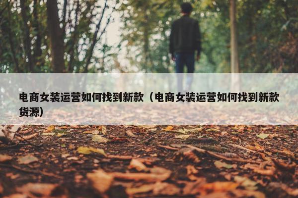 电商女装运营如何找到新款（电商女装运营如何找到新款货源）