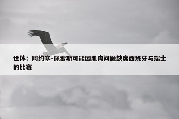 世体：阿约塞-佩雷斯可能因肌肉问题缺席西班牙与瑞士的比赛