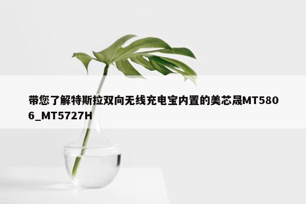 带您了解特斯拉双向无线充电宝内置的美芯晟MT5806_MT5727H