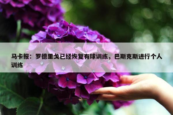 马卡报：罗德里戈已经恢复有球训练，巴斯克斯进行个人训练