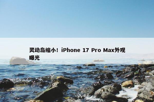 灵动岛缩小！iPhone 17 Pro Max外观曝光