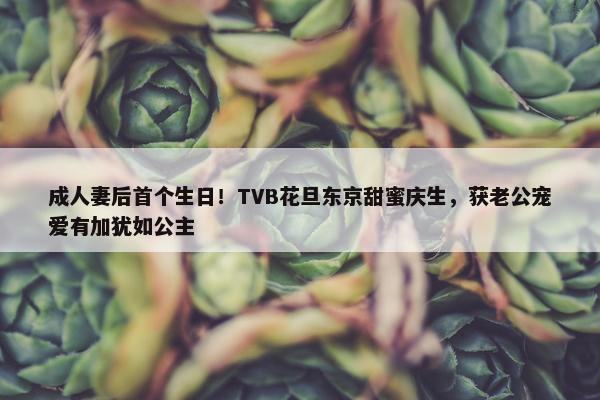 成人妻后首个生日！TVB花旦东京甜蜜庆生，获老公宠爱有加犹如公主