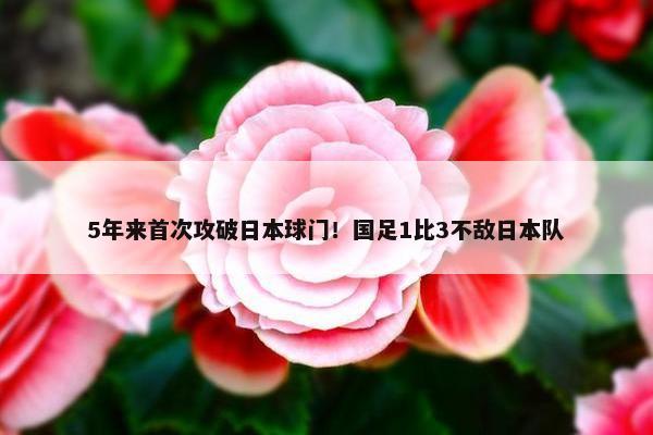 5年来首次攻破日本球门！国足1比3不敌日本队