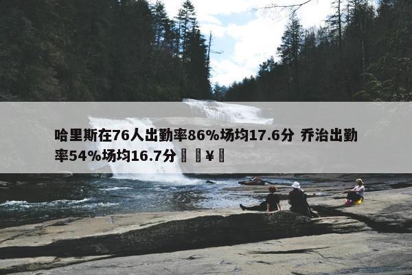 哈里斯在76人出勤率86%场均17.6分 乔治出勤率54%场均16.7分🥵