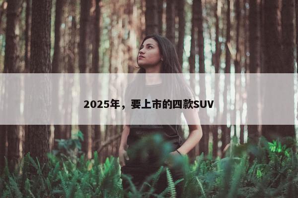 2025年，要上市的四款SUV