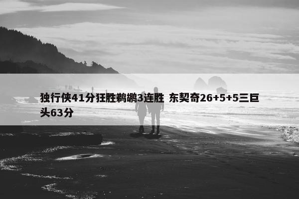 独行侠41分狂胜鹈鹕3连胜 东契奇26+5+5三巨头63分