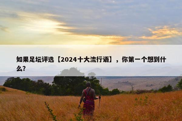 如果足坛评选【2024十大流行语】，你第一个想到什么？