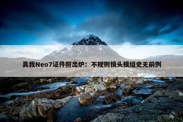 真我Neo7证件照出炉：不规则镜头模组史无前例