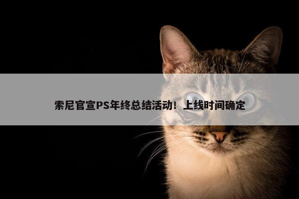 索尼官宣PS年终总结活动！上线时间确定