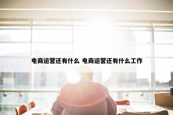 电商运营还有什么 电商运营还有什么工作