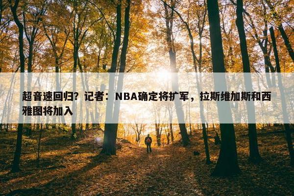 超音速回归？记者：NBA确定将扩军，拉斯维加斯和西雅图将加入