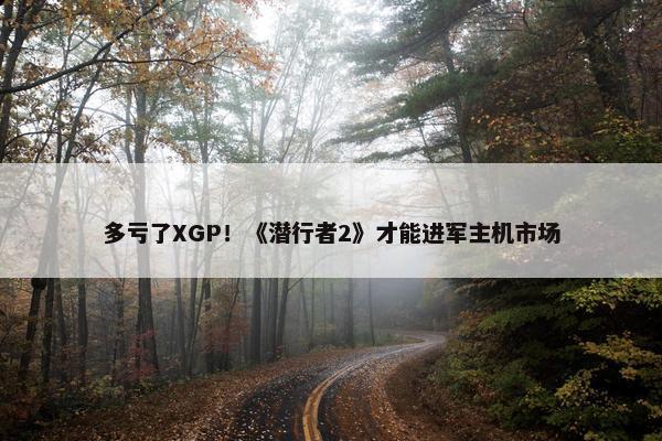 多亏了XGP！《潜行者2》才能进军主机市场