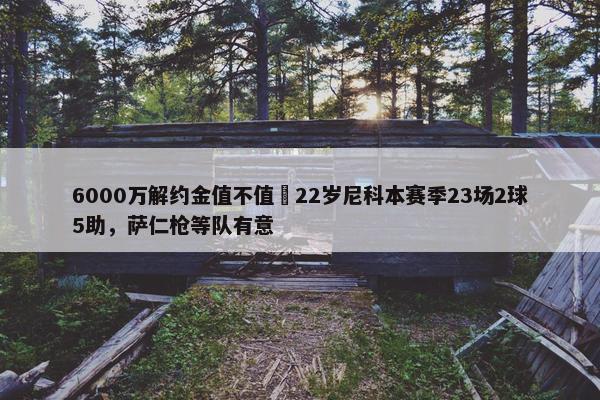 6000万解约金值不值❓22岁尼科本赛季23场2球5助，萨仁枪等队有意