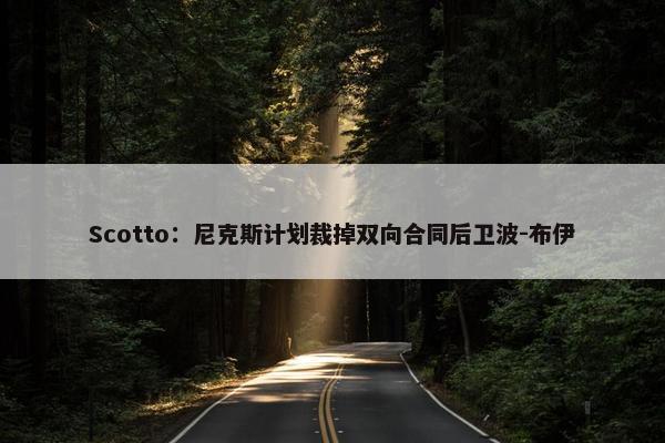 Scotto：尼克斯计划裁掉双向合同后卫波-布伊