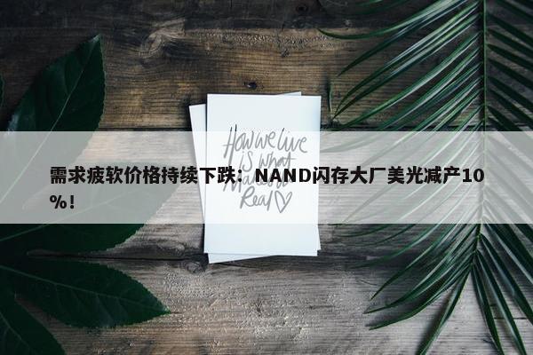 需求疲软价格持续下跌：NAND闪存大厂美光减产10%！