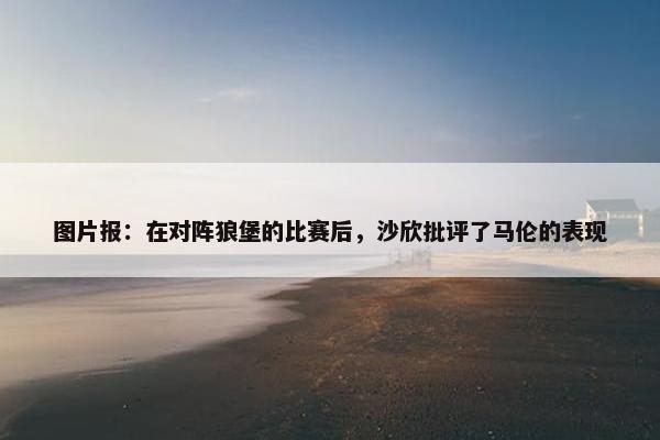 图片报：在对阵狼堡的比赛后，沙欣批评了马伦的表现