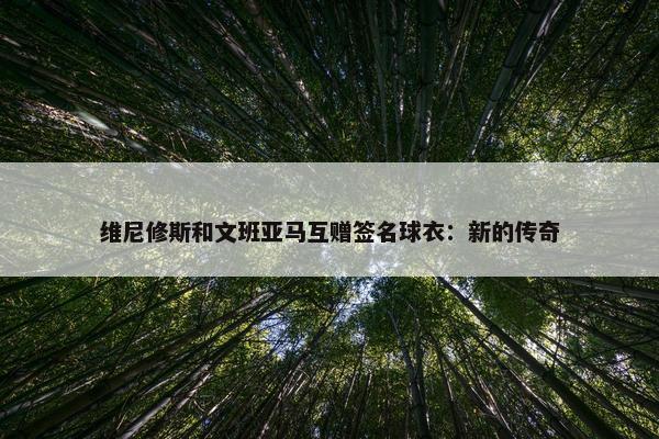 维尼修斯和文班亚马互赠签名球衣：新的传奇