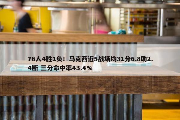 76人4胜1负！马克西近5战场均31分6.8助2.4断 三分命中率43.4%