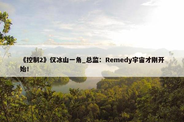 《控制2》仅冰山一角_总监：Remedy宇宙才刚开始！