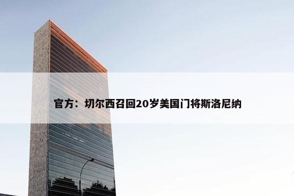 官方：切尔西召回20岁美国门将斯洛尼纳