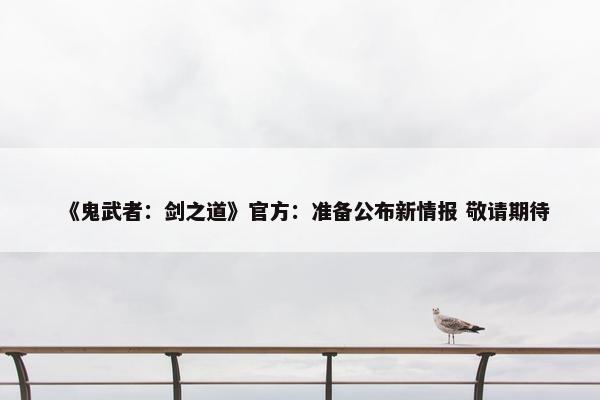 《鬼武者：剑之道》官方：准备公布新情报 敬请期待