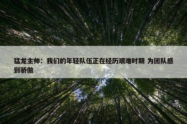 猛龙主帅：我们的年轻队伍正在经历艰难时期 为团队感到骄傲