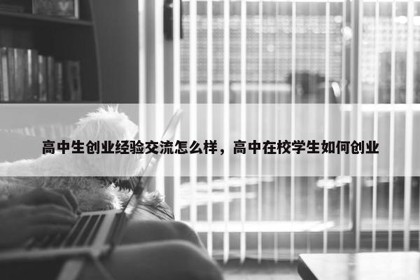 高中生创业经验交流怎么样，高中在校学生如何创业