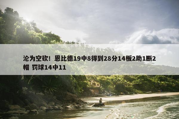 沦为空砍！恩比德19中8得到28分14板2助1断2帽 罚球14中11