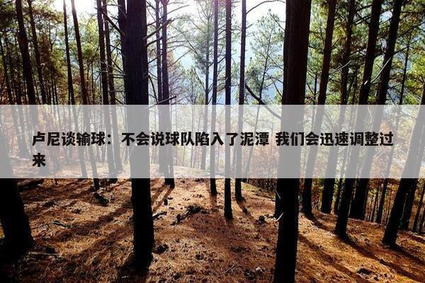 卢尼谈输球：不会说球队陷入了泥潭 我们会迅速调整过来