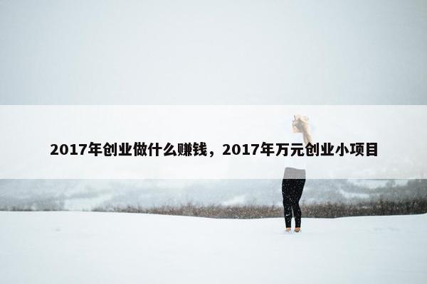 2017年创业做什么赚钱，2017年万元创业小项目