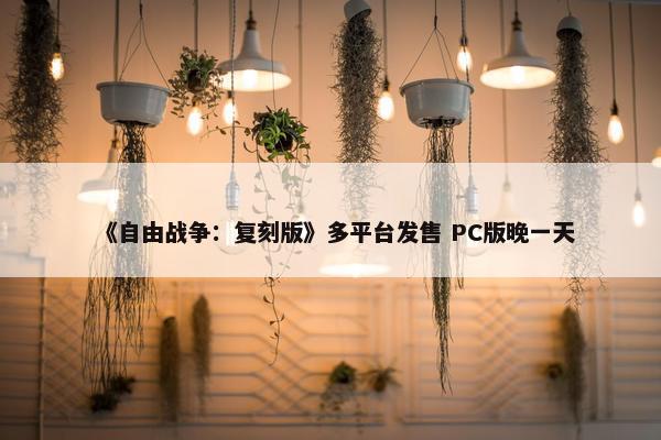 《自由战争：复刻版》多平台发售 PC版晚一天