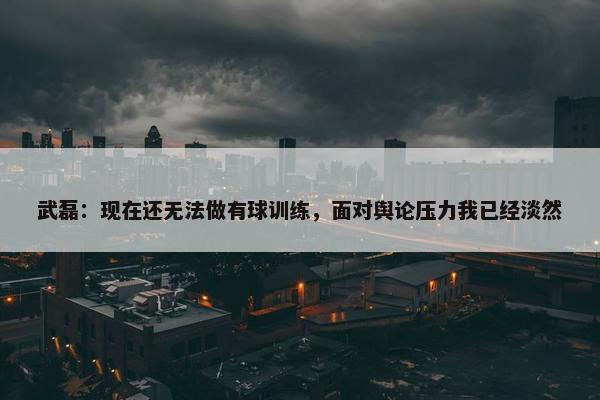 武磊：现在还无法做有球训练，面对舆论压力我已经淡然