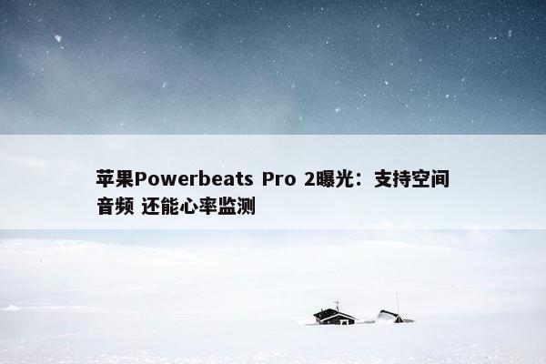 苹果Powerbeats Pro 2曝光：支持空间音频 还能心率监测