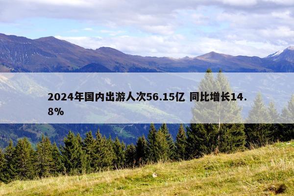 2024年国内出游人次56.15亿 同比增长14.8%