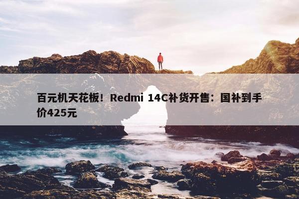 百元机天花板！Redmi 14C补货开售：国补到手价425元