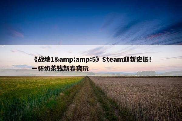 《战地1&amp;5》Steam迎新史低！一杯奶茶钱新春爽玩