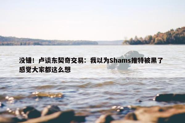 没错！卢谈东契奇交易：我以为Shams推特被黑了 感觉大家都这么想