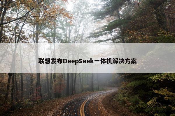 联想发布DeepSeek一体机解决方案