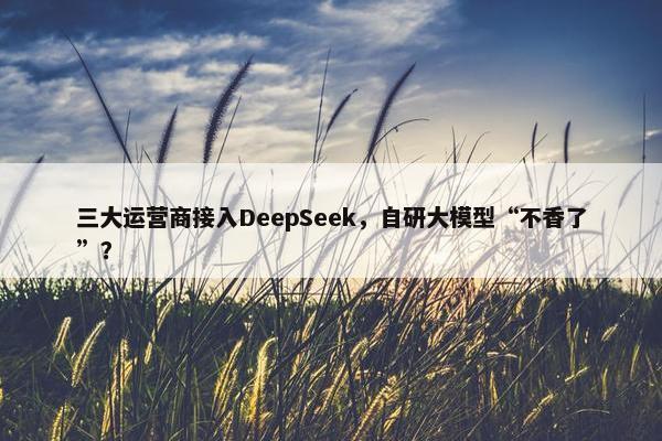 三大运营商接入DeepSeek，自研大模型“不香了”？