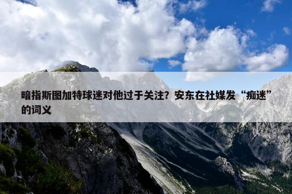 暗指斯图加特球迷对他过于关注？安东在社媒发“痴迷”的词义