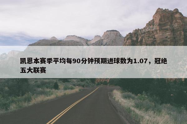 凯恩本赛季平均每90分钟预期进球数为1.07，冠绝五大联赛