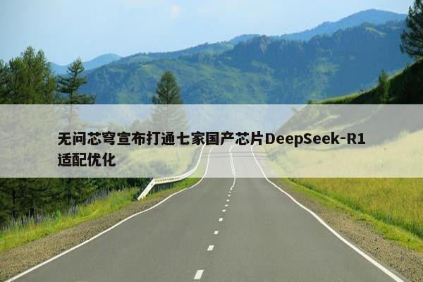 无问芯穹宣布打通七家国产芯片DeepSeek-R1适配优化