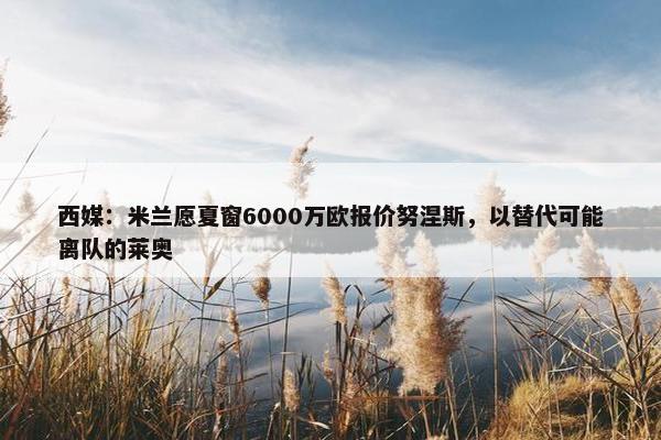 西媒：米兰愿夏窗6000万欧报价努涅斯，以替代可能离队的莱奥