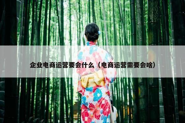 企业电商运营要会什么（电商运营需要会啥）