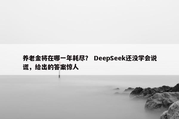 养老金将在哪一年耗尽？ DeepSeek还没学会说谎，给出的答案惊人