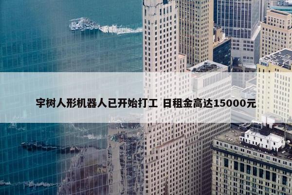 宇树人形机器人已开始打工 日租金高达15000元